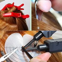 Lisseur à kératine professionnel pour extensions pré-collées, avec plaques fines et longues, fixation forte, pour usage domestique et professionnel