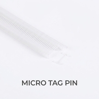 Épingles micro-fines pour étiquettes 3,4 mm 4,4 mm 5,4 mm, écologiques, couleurs personnalisées, attaches pour étiquettes, en nylon plastique transparent, pour pistolet à étiquettes, sécurité des vêtements