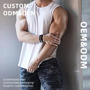 Chaleco Deportivo para Hombres Musculosos, Chaleco de Secado Rápido para Correr y Entrenar, Camiseta sin Mangas Transpirable y Ajustada para Hombres, Camiseta de Tirantes - Product Image 4