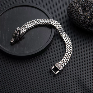 Nouveau Design Viking Hommes Bracelet En Acier Inoxydable Serpent Aigle Loup Tête Chaîne Hip Hop Punk Style Cadeau D'anniversaire pour Mari - Product Image 2