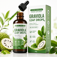 Complément Alimentaire Personnalisé à Base de Fibres, Soutien Nutritionnel, Gouttes de Feuilles de Graviola Liquide Oral 60ml pour Adultes, Améliore la Santé Osseuse