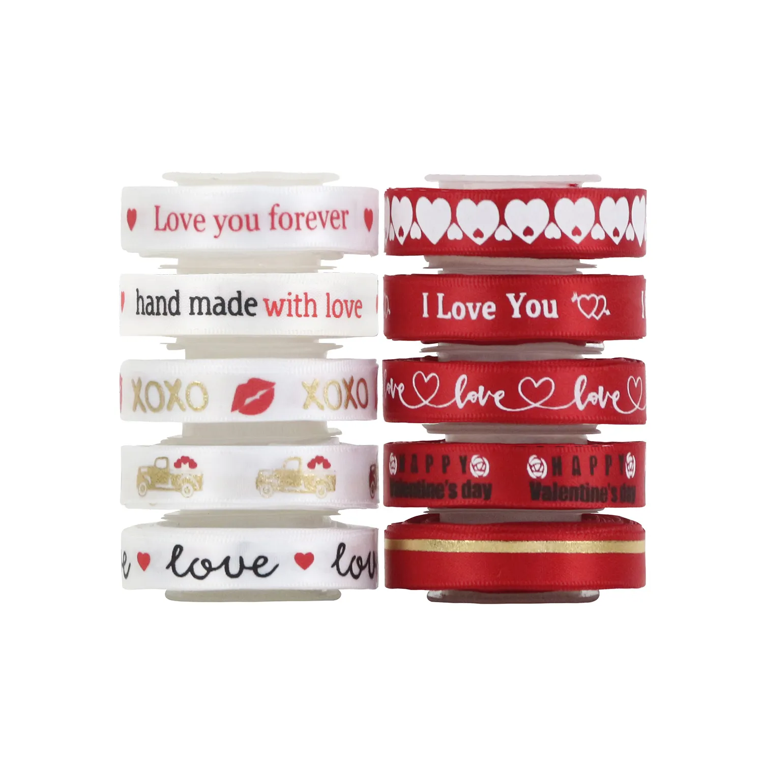 Nastro Midi personalizzato in raso di poliestere rosso da 1cm nastro di san valentino per confezione regalo articoli promozionali