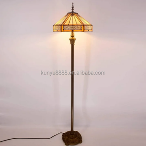 Lámpara de pie de vitral Tiffany de diseño barroco de 16 pulgadas, bombilla E-27 para sala de estar, estudio, comedor, decoración e iluminación - Product Image 4