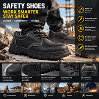 Chaussures de sécurité basses respirantes ACE pour hommes, anti-choc, anti-perforation, antistatiques, imperméables, en maille et cuir, idéales pour l'été