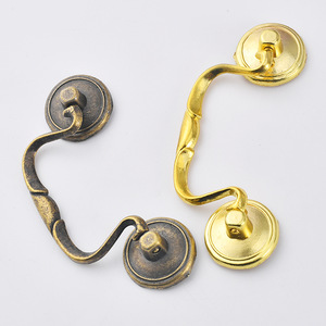 European Style <b>Cabinet</b> Door Handle Antique Bronze <b>Gold</b> Zinc Alloy Bar Shape 80mm Hole Spacing Durable Furniture Hardware - Product Image 2