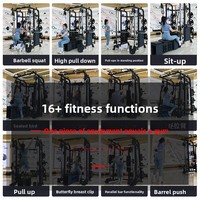 Machine Smith Commerciale en Acier Unisexe, Appareil d'Entraînement Complet, Rack à Squat, Banc de Musculation, Musculation à Domicile, Musculation de la Poitrine