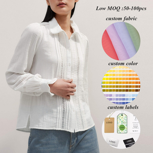 Camicetta <span class=keywords><strong>a</strong></span> <span class=keywords><strong>maniche</strong></span> lunghe con rifiniture in pizzo pieghettato all'ingrosso della fabbrica manica <span class=keywords><strong>a</strong></span> <span class=keywords><strong>palloncino</strong></span> personalizzata <span class=keywords><strong>camicia</strong></span> da donna in cotone bianco spessa - Product Image 1