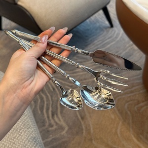 Bắc Âu xuất hiện cao cấp độ 304 thép không gỉ phương Tây dao và muỗng nĩa hộ gia đình món quà thiết lập dao kéo - Product Image 6