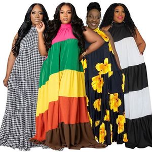 Robe longue d'été décontractée pour femme, style bohème abstrait, pour grossiste de mode, avec frais de transport <span class=keywords><strong>a</strong></span>érien inclus et droits d'importation. - Product Image 2