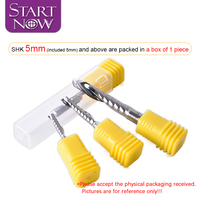 Startnow, fresa de extremo de MDF, herramienta CNC de corte, brocas de enrutador, broca de grabado en espiral de una flauta, fresa de carburo de tungsteno de acero