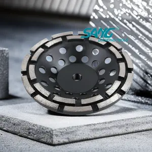 7 Inch 180mm Double Row Segment Diamond Grinding Cup Wheel For Concrete Grinder