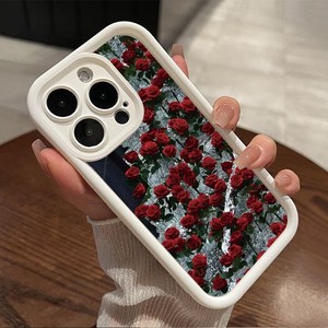 Rouge Rose Fleur <span class=keywords><strong>Silicone</strong></span> Téléphone étui pour <span class=keywords><strong>iphone</strong></span> 17 16 15 14 13 12 11 Max Plus XR X XS Max 8 7 Plus <span class=keywords><strong>SE</strong></span> <span class=keywords><strong>2020</strong></span> Antichoc Couverture Souple - Product Image 4