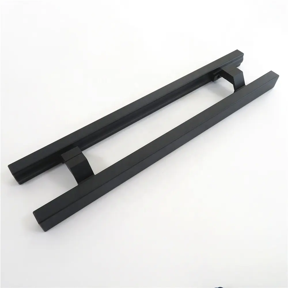 Özelleştirilmiş siyah dolap kapı kolları, dış alüminyum alaşımlı kanatlı pencere kolu