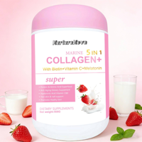 Poudre de collagène marin 5-en-1 Teyi |   Complément alimentaire anti-âge pour adultes |   Délicieuse saveur fraise 508g |   Durée de conservation de 2 ans
