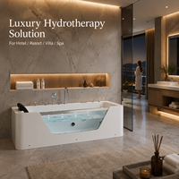 Baignoire autoportante moderne de luxe en acrylique avec spa à remous pour salle de bain, maison, hôtel