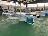Scie à panneaux verticale de précision 3200 mm avec moteur de levage électrique, angle réglable 45/90 degrés, table coulissante