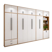 Lits muraux pliants Murphy modernes et personnalisés, tailles double, queen et king, avec armoire intégrée, design gain de place
