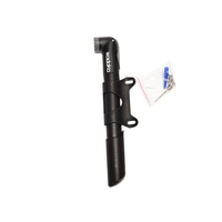 Pompe à main Clever Valve avec manomètre, mini pompe à vélo portable, construction en plastique et aluminium, valve Presta, pression 80-130 PSI
