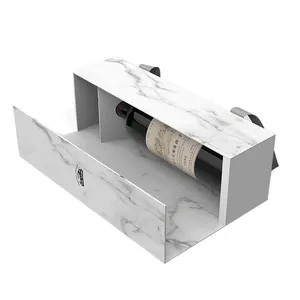 Caja de Vino özel lüks taşınabilir hediye şampanya alkol viski hediye kutusu ambalaj likör viski şişe cam şarap ambalaj kutusu