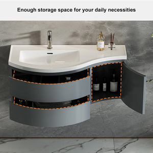 Favorite Odm Small con gabinetes Gabinete moderno Lavabo individual Espejo Baño Vanidad Agencia - Product Image 5