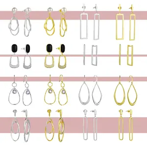 YFZX 100 Thiết Kế Bán Buôn Thời Trang Đồ Trang Sức Mỹ Pha Lê Ngọc Trai Lớn Rhinestone Hoop Drop Earrings Đối Với Phụ Nữ Mạ Vàng Bông Tai