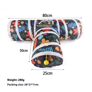 Plüsch faltbares Katzen tunnels pielzeug mit Meers chweinchen kanal für Katzen-und Hunde unterhaltung - Product Image 1