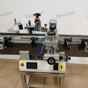 Test Tube Round Bottle Labeller Mark Pen Rolled Paper Auto Vertical Positional Labeling Machine