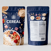 Sachet en plastique personnalisé de haute qualité, imprimé, pour céréales, granola et flocons d'avoine, idéal pour un petit-déjeuner sain