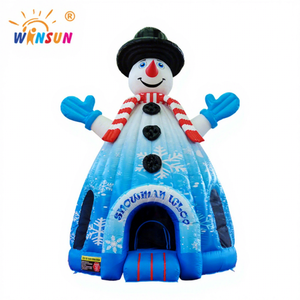 Castillo Inflable Comercial para Niños, Trampolín de PVC con Diseño de Muñeco de Nieve, Resistente al Fuego y al Agua, Fácil de Instalar - Product Image 1