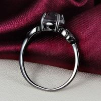 Bague de mode nouvelle vente chaude plaqué or noir oeil de chat bague en pierre avec strass élégant déclaration bijoux pour les femmes en gros