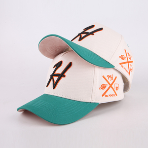 Casquettes de baseball personnalisées de style vintage américain, marron, de haute qualité, avec cadre de style 5 panneaux, en sergé de coton, broderie 3D, pour les sports de plein air - Product Image 3