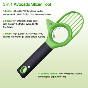 3 In 1 Avocado Slicer Keuken Gadgets Avocado Cutter Avocado Dunschiller