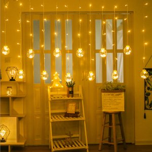 Outdoor PVC Wish Ball Lamp Wall Window Wedding Party Home Garden Bedroom Decoration Fairy LED <strong>Christmas</strong> <strong>Curtain</strong> String Lights - Product Image 3