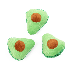 ของเล่นรูปอะโวคาโดแบบโต้ตอบของเล่นสำหรับแมวตุ๊กตาน่ารักพร้อมหญ้าชนิดหนึ่งของเล่นที่ชื่นชอบ - Product Image 1