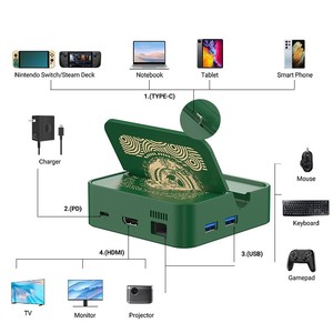 Station d'accueil TV pour Nintendo <span class=keywords><strong>Switch</strong></span> 6-en-1 avec HDMI 4K, station de base portable, support de charge avec chargeur Joycon - Product Image 2
