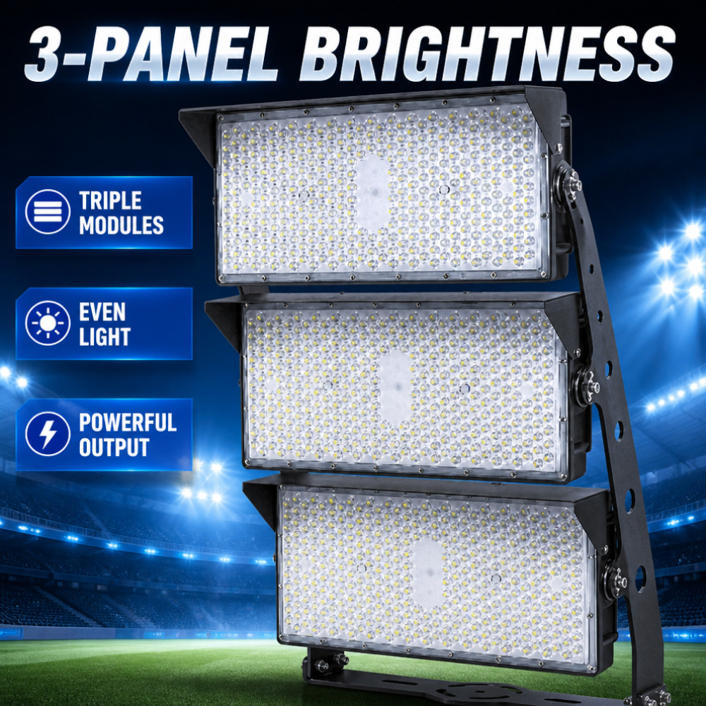 CRANE Aluminum LED Projector Light for Sports Stadiums Adjustable Color Temp 3000K-6500K App/Voice/Sensor Control Easy