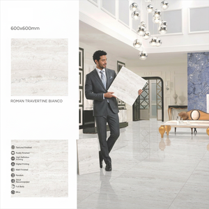 Satvario Brillo 600x600mm Nano Polished Porcelain <b>Tiles</b> Calacatta Marble Design Glossy Floor Finish - Product Image 5
