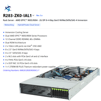 Servidor de Enfriamiento por Inmersión de Doble Socket 2U R283-ZK0-IAL1, AMD EPYC 9005 9004, 48 DIMMs, PCIe5.0, Servidor de Computación de Alta Densidad