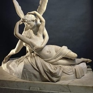 Statua in marmo di Psiche e Cupido che si bacia in vendita, statue in marmo a grandezza naturale - Product Image 2