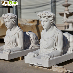 Jardins classiques ou décor de musée Sculpture <span class=keywords><strong>Statue</strong></span> en marbre du <span class=keywords><strong>Sphinx</strong></span> - Product Image 3