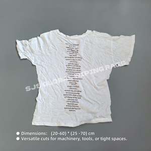 Chiffons en coton blanc recyclé imprimés, résistants aux taches, durables, pour usage industriel, 100% coton blanc - Product Image 3