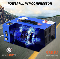 Compresseur d'air PCP à arrêt automatique, 300 bar/4500 psi/30 MPa, sans huile/eau, connecteur rapide 8 mm HPA, 12 V/110 V/220 V