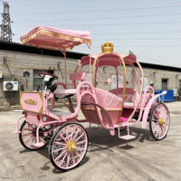 Royal mariée et marié mariage Photo entrée chien cendrillon citrouille chariot avec climatisation princesse chariot jouet