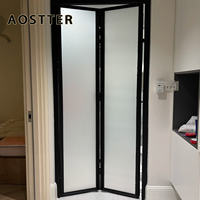 Puerta Plegable de Aluminio Extruido AOSTTER en Blanco Limpio con Doble Acristalamiento Low-E IGU y Diseño Anti-Pinch para Apartamentos de Lujo