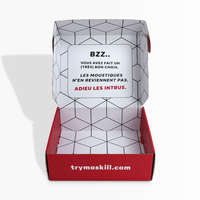 Boîte d'expédition haute en carton ondulé personnalisée rouge et blanc avec impression couleur pour la maison