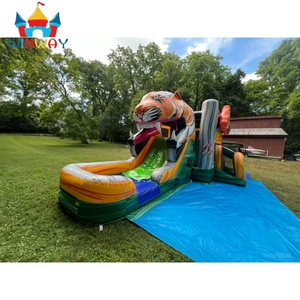 Toboggan gonflable sur le thème du tigre géant avec maison rebondissante de qualité commerciale pour les fêtes d'enfants, les événements en plein air et les entreprises de <span class=keywords><strong>location</strong></span> - Product Image 4