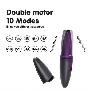 เครื่องสั่นลายหัวกระสุนลิปสติกแบบใช้ไฟ USB สำหรับกระตุ้นคลิตอรเร้าสำหรับคู่รักผู้หญิงทำจากโลหะ - Product Image 3