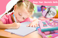 7x5.25 pouces 112 pages lignées journal secret avec serrure pour filles pré-école écriture dessin filles cadeaux