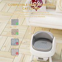 PetPivot AS11 Toilette pour animaux autonettoyante avec plusieurs capteurs infrarouges, Plug & Play, bac à litière automatique pour chat à ouverture supérieure