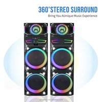 Enceinte stéréo sans fil professionnelle pour DJ avec TWS, en bois, double 12 pouces, pour la maison, modèle GD-3121